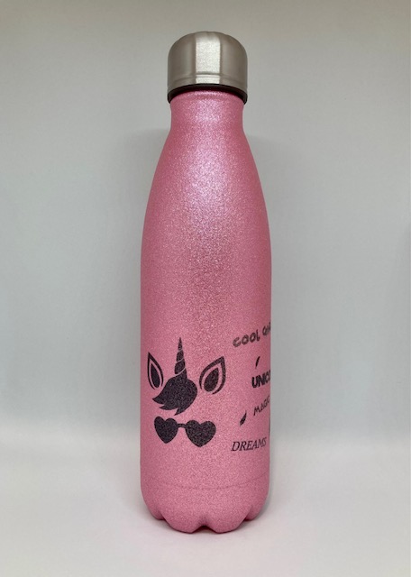 Gourde paillette rose